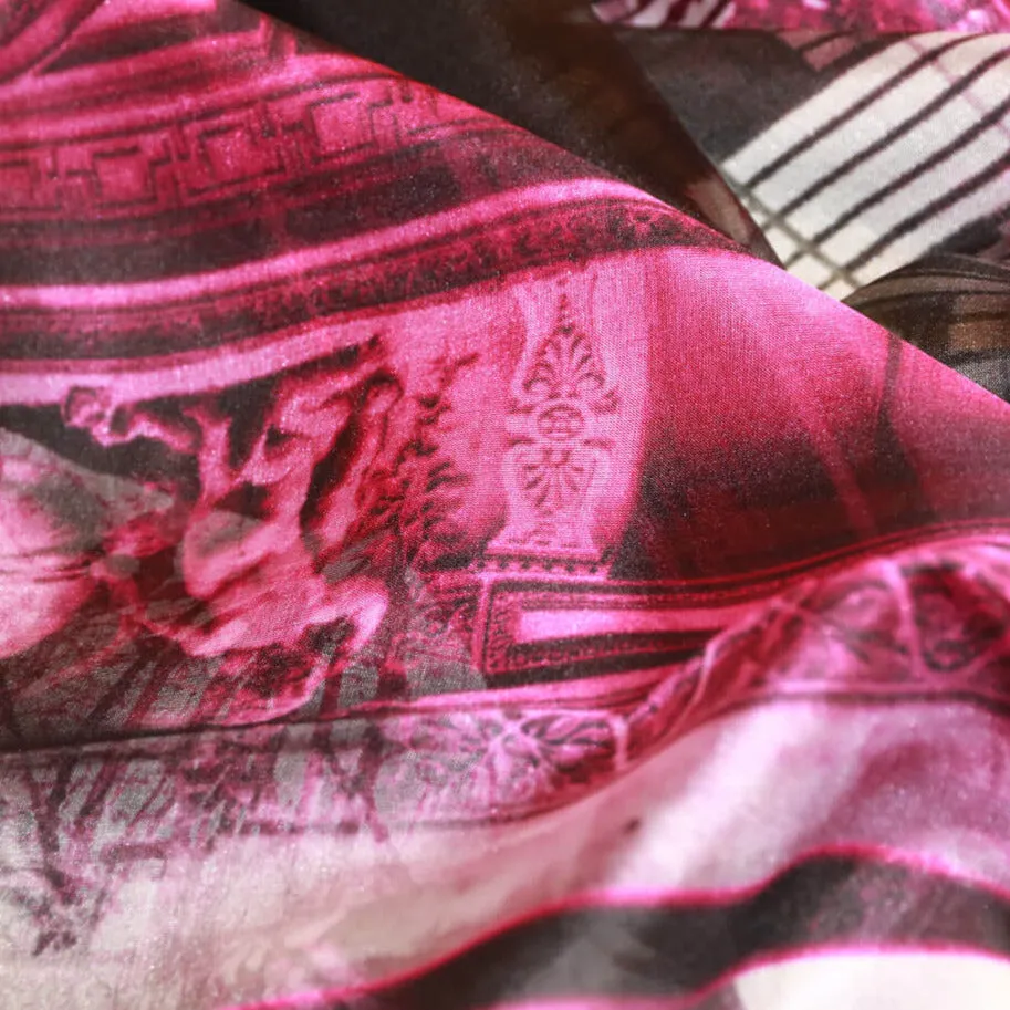 [ LIMITED EDITION ] Silk Chiffon Scarf "Paris' Impression 16" 90x90cm