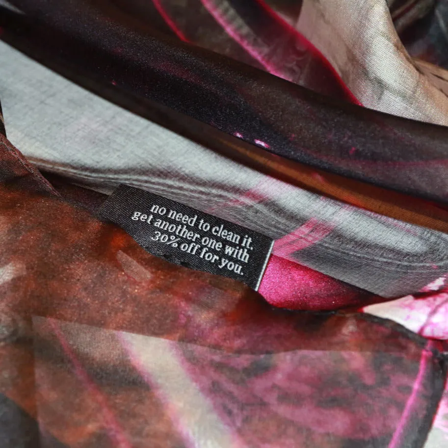 [ LIMITED EDITION ] Silk Chiffon Scarf "Paris' Impression 16" 90x90cm