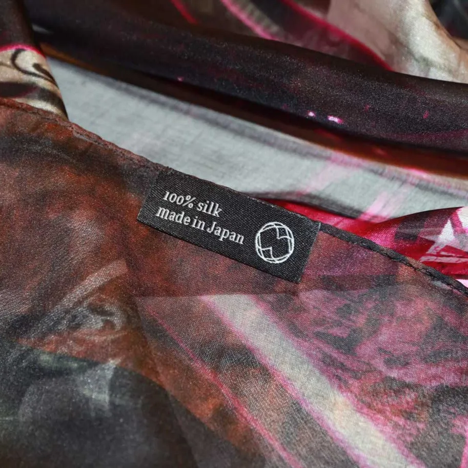 [ LIMITED EDITION ] Silk Chiffon Scarf "Paris' Impression 16" 90x90cm