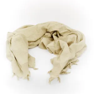 純米白色輕巧沙漠圍巾/中東巾 Solid Lightweight Shemagh Desert Scarf (Tan)