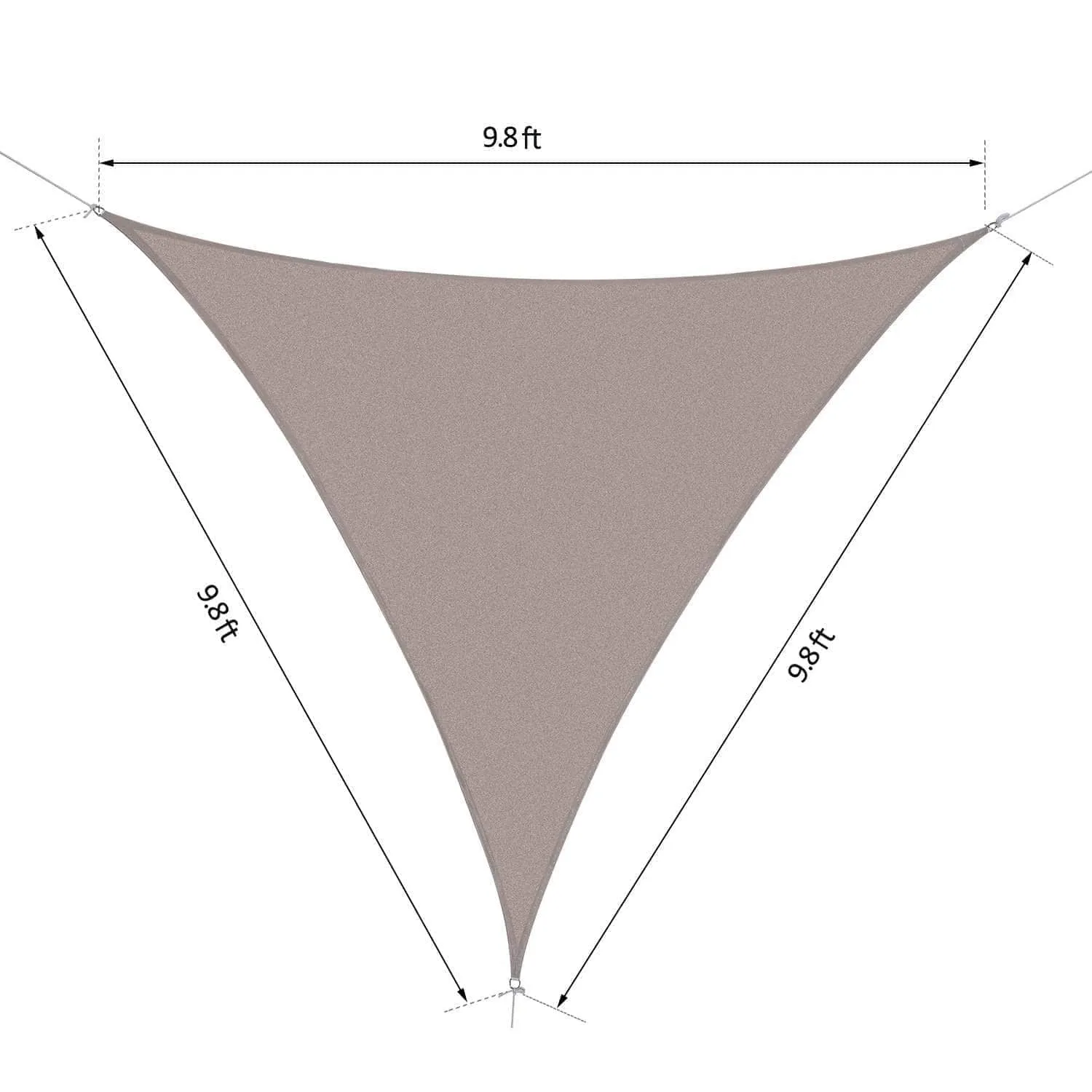 10ft Triangle Canopy Sun Shade Sail Canopy with Carrying Bag - Available in 4 Colours