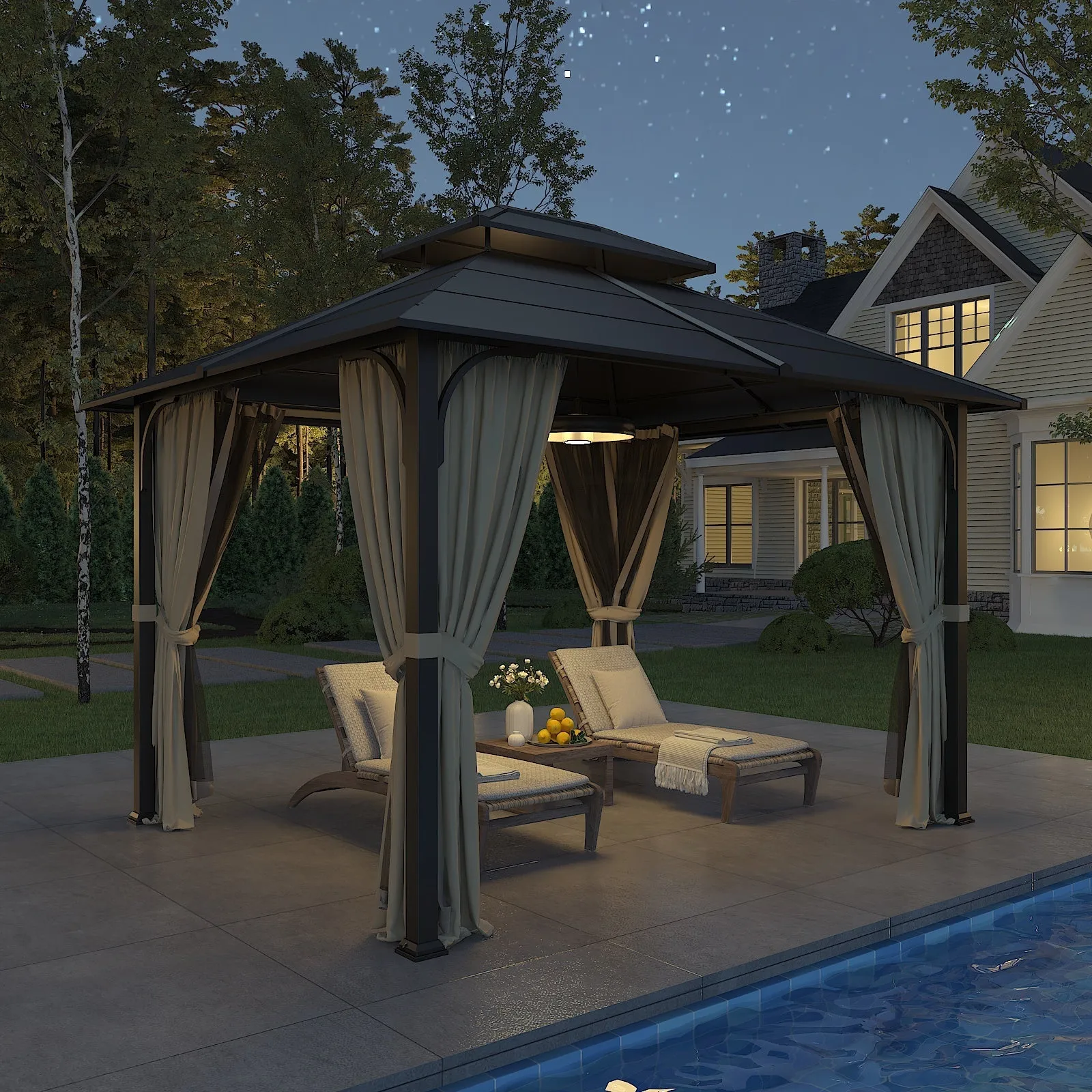 10x12 Outdoor Double Roof Hardtop Gazebo