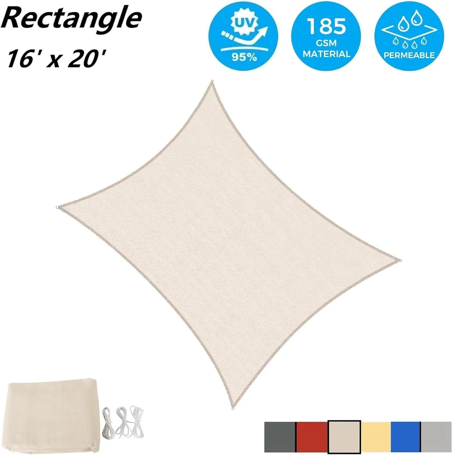 16' x 20' UV Block Canopy for Patio Backyard Lawn Garden Outdoor Activities
