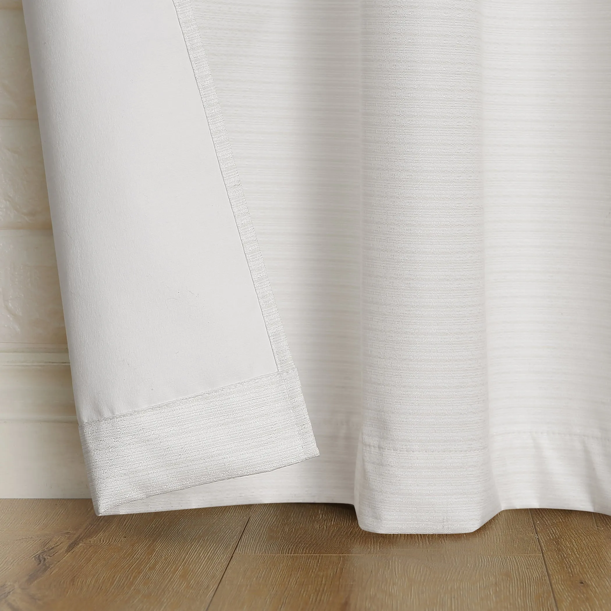 2-pack Arlo Textured Thermal Insulated Grommet Curtain Panel Pair, 40"x84", Pearl White
