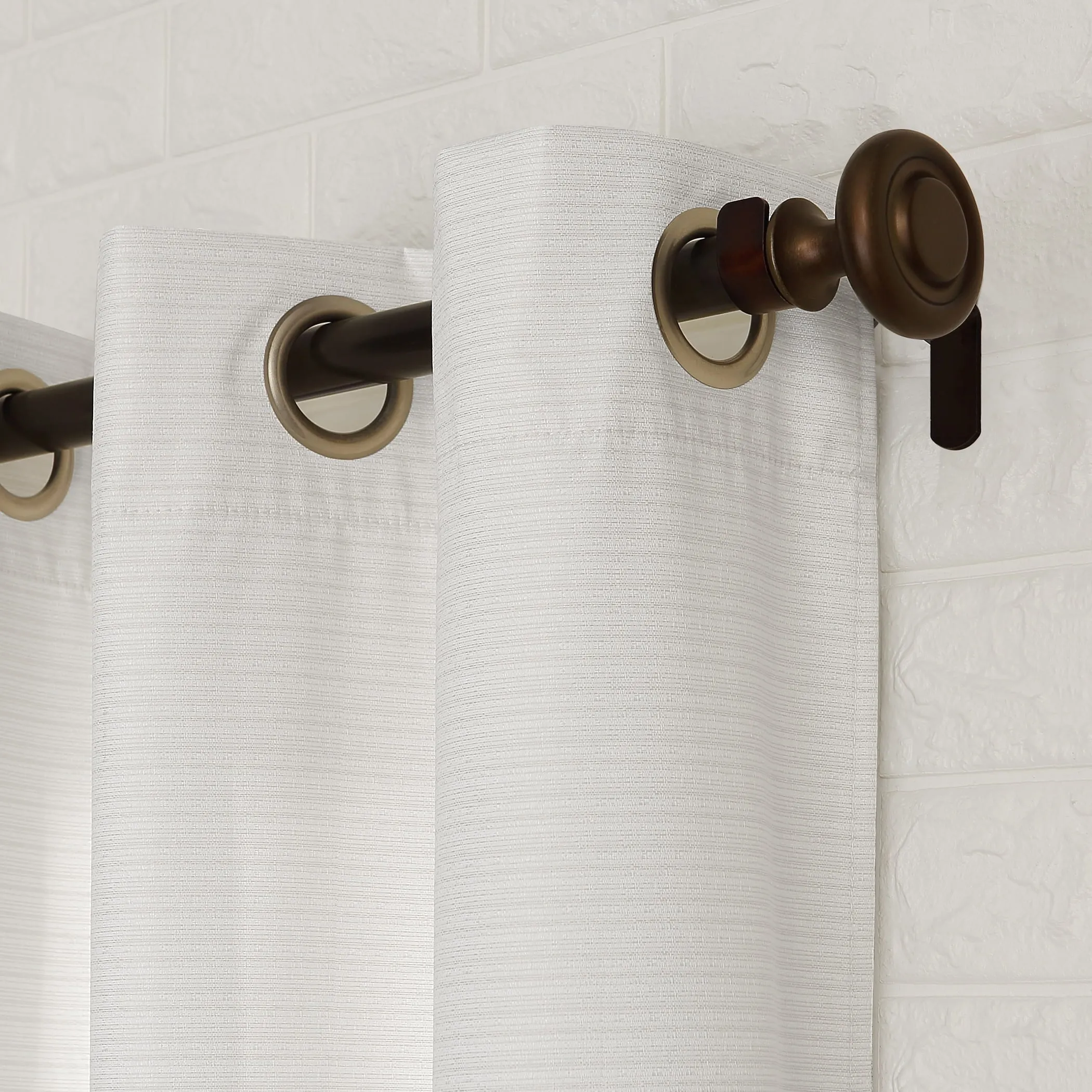 2-pack Arlo Textured Thermal Insulated Grommet Curtain Panel Pair, 40"x84", Pearl White