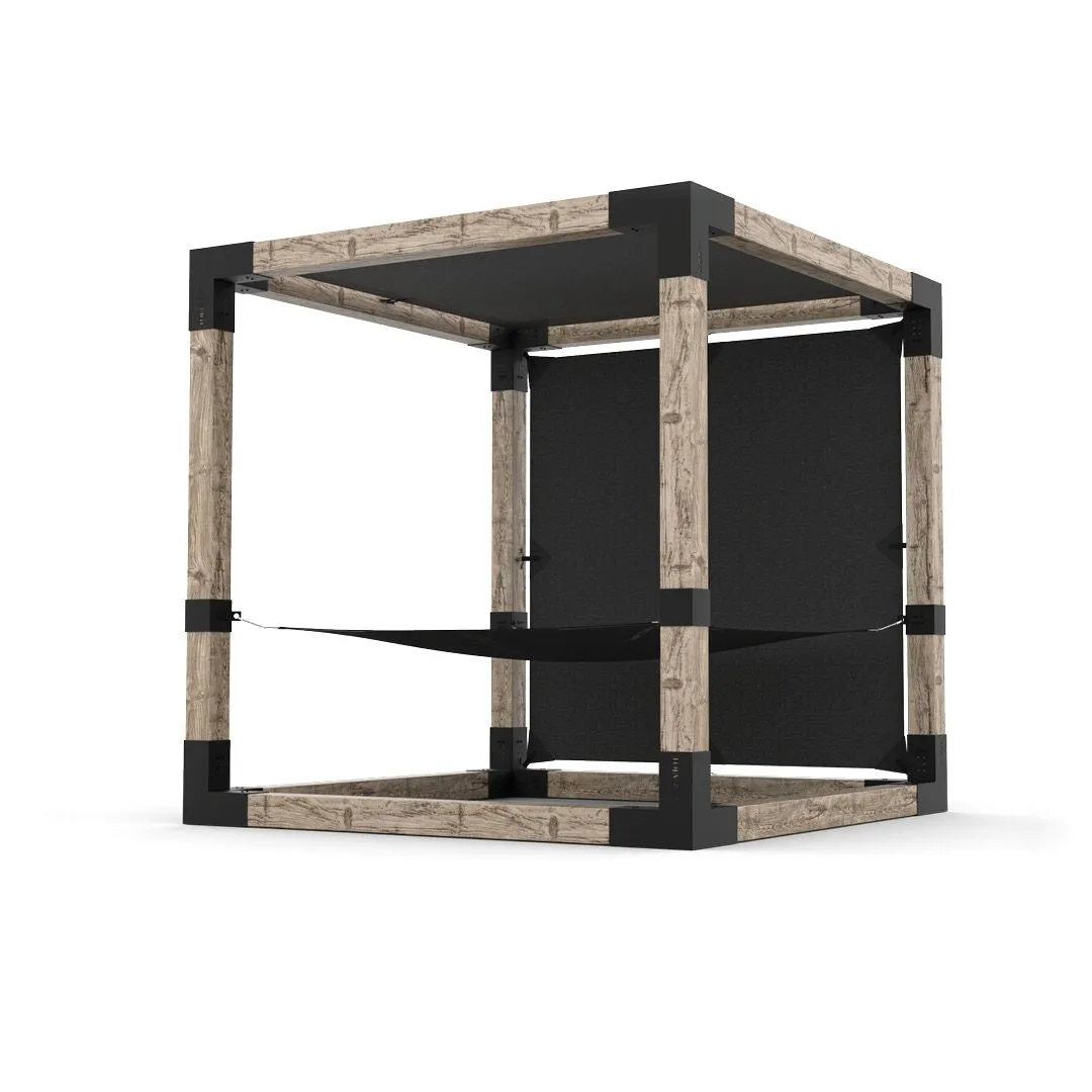 2 Person HAMMOCK Kit with 2 SHADE SAILs for 6x6 Wood Posts