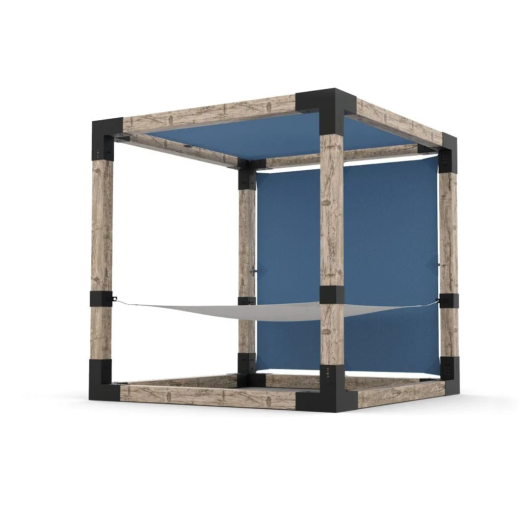 2 Person HAMMOCK Kit with 2 SHADE SAILs for 6x6 Wood Posts