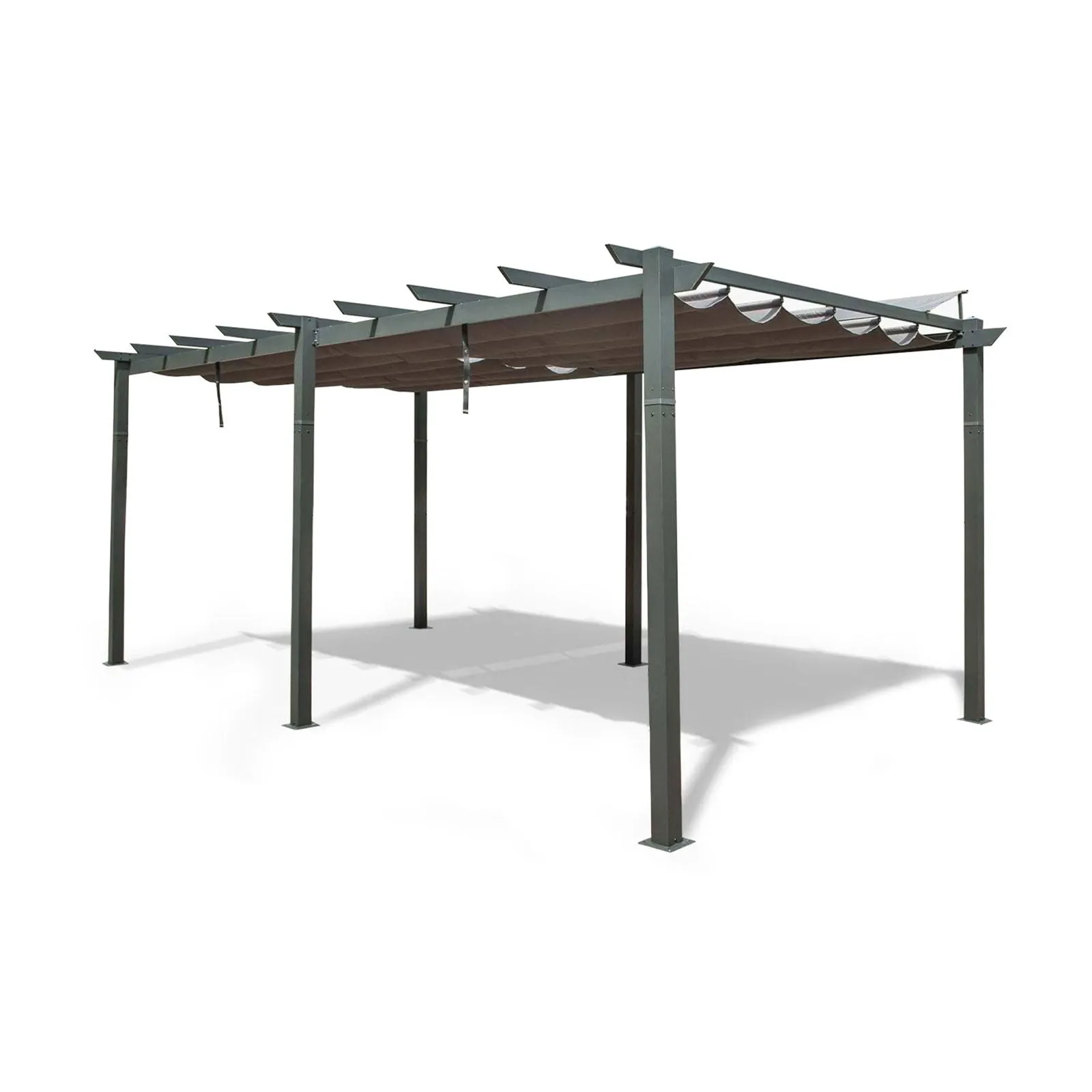 20x11 ft Outdoor Retractable Pergola With Canopy