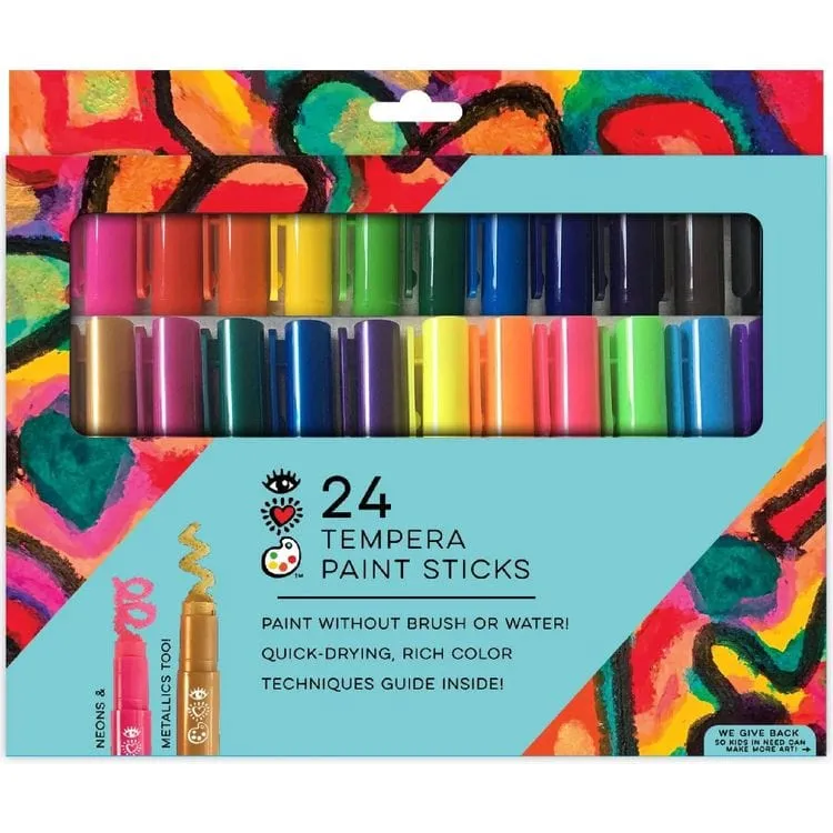 24 Tempera Paint Sticks
