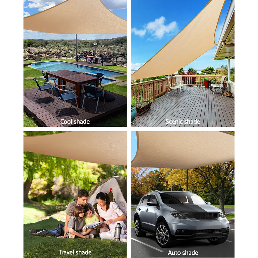 2.5x3m Shade Sail Sun Shade cloth 280gsm Sand