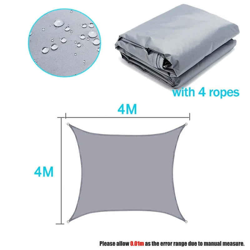 3/4*5m 5*6m 6*8m UV Protection 70% Waterproof Oxford Cloth Outdoor Sun Sunscreen Shade Sails