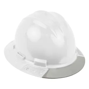 AboveView HDPE Full Brim Hard Hat w/4 Point Ratchet/Ratchet Suspension - White