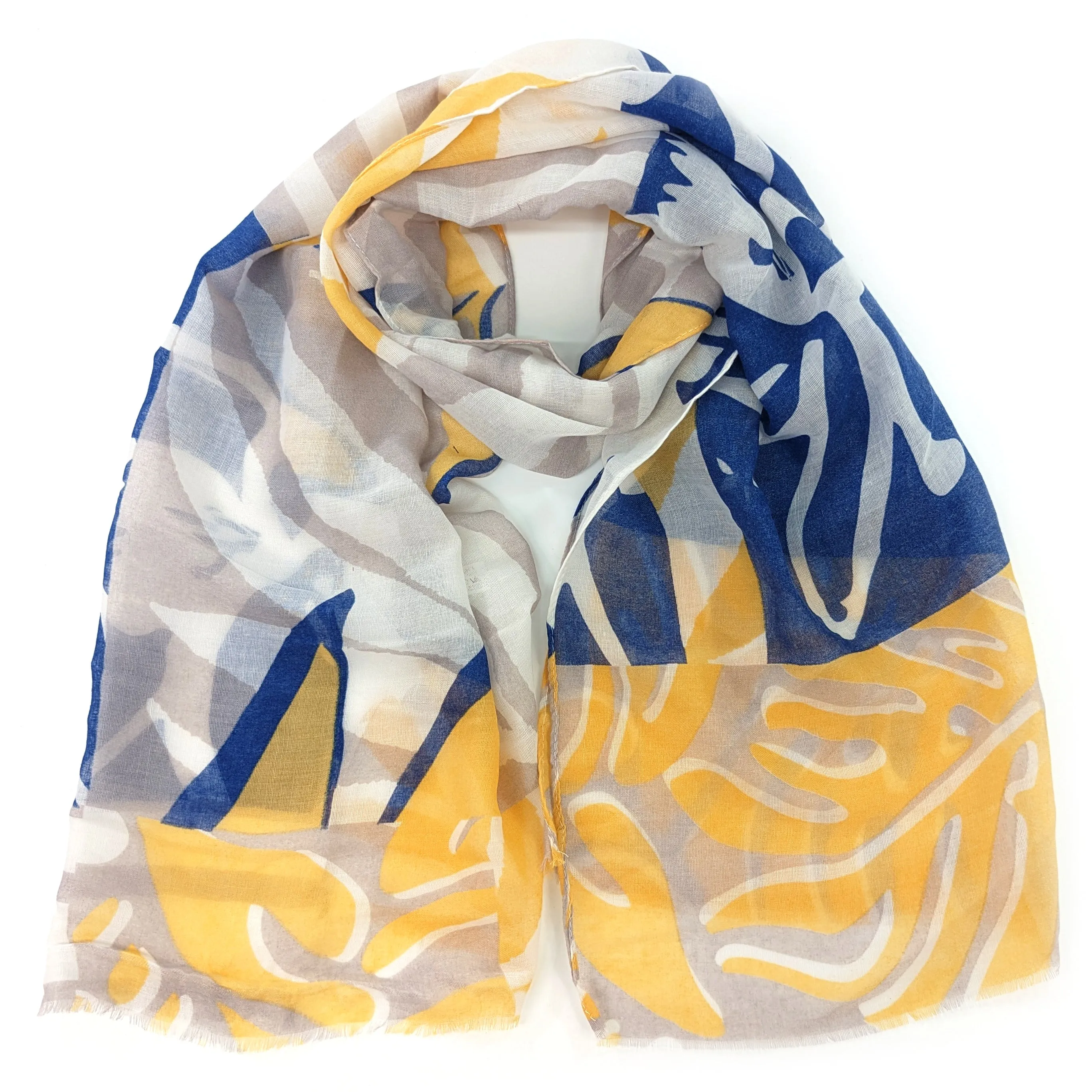 Abstract Lines & Leaves Scarf