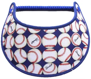 Baseballs on Royal Blue Sun Visor