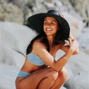Beach Luxe | Hamptons Woven Hat - Black