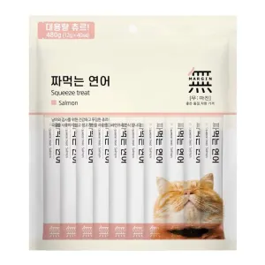 Bow Wow Mumargin Squeeze Salmon Grain-Free Wet Cat Treats 480g