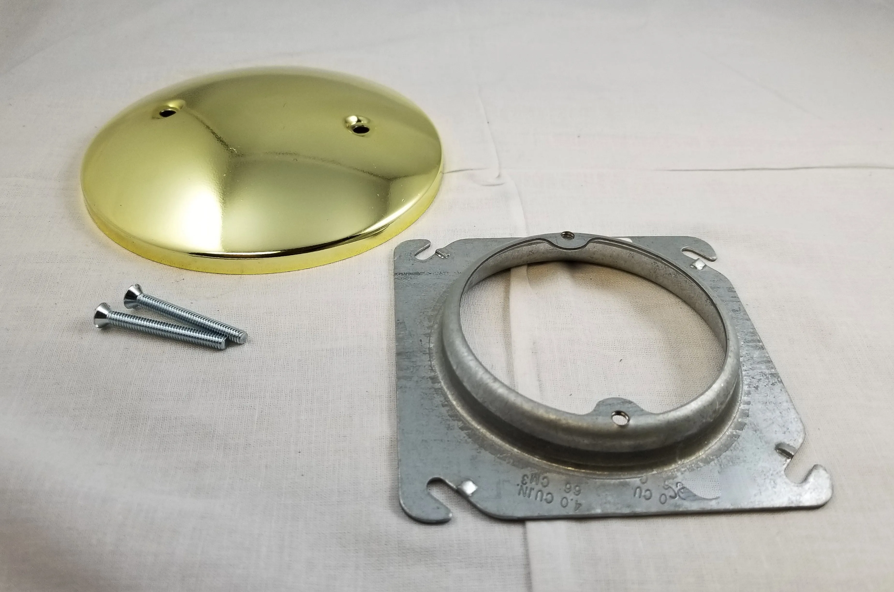 Brass Plated Dome Cover - 5" Diameter w/ Screw Holes