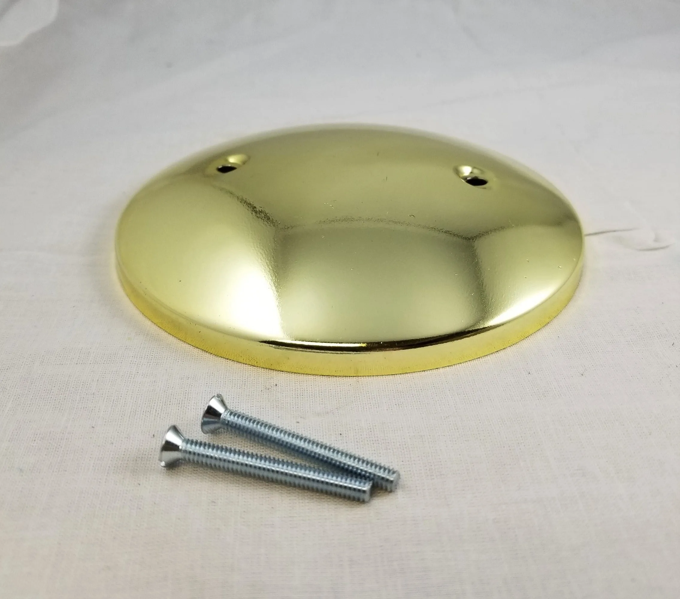 Brass Plated Dome Cover - 5" Diameter w/ Screw Holes