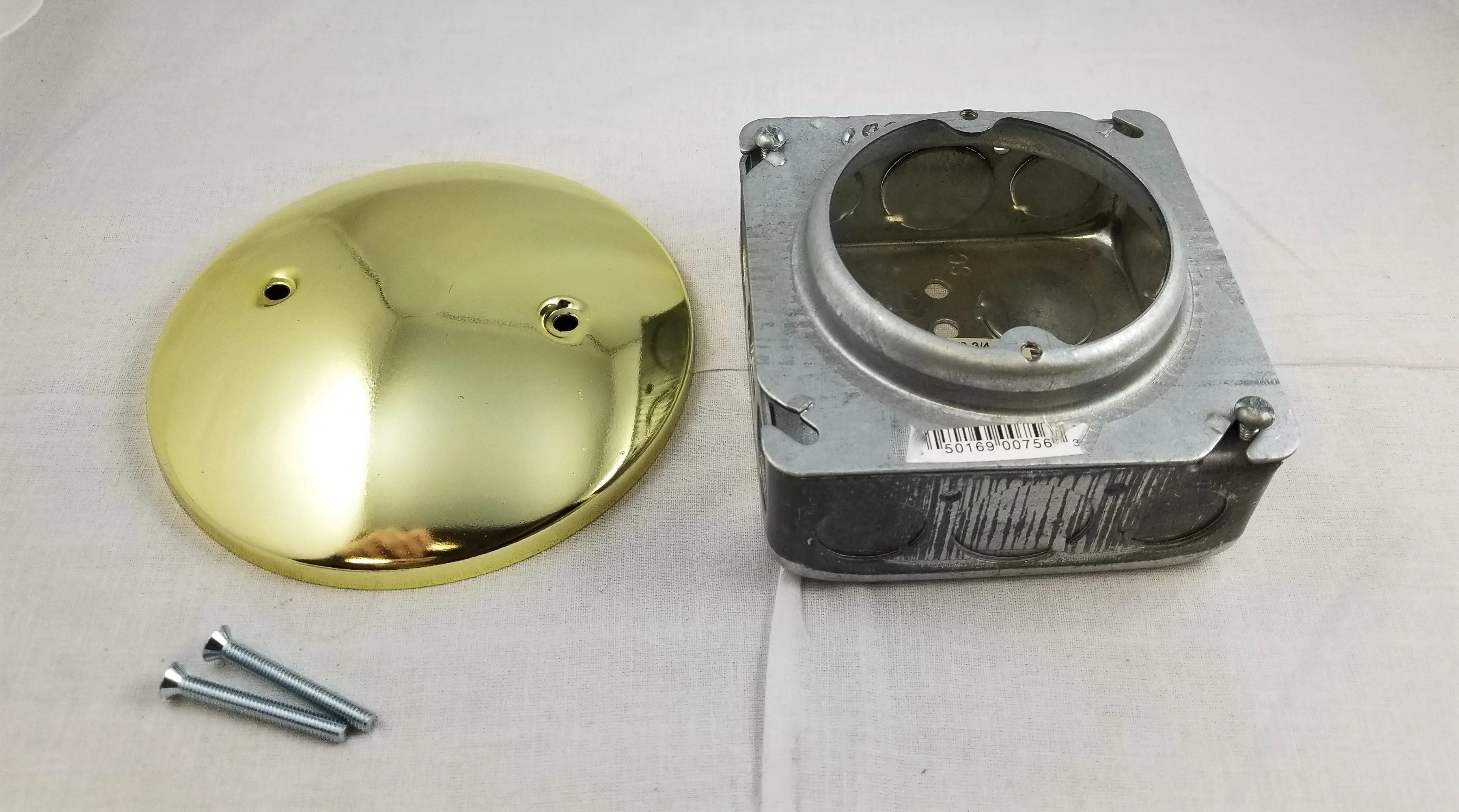 Brass Plated Dome Cover - 5" Diameter w/ Screw Holes