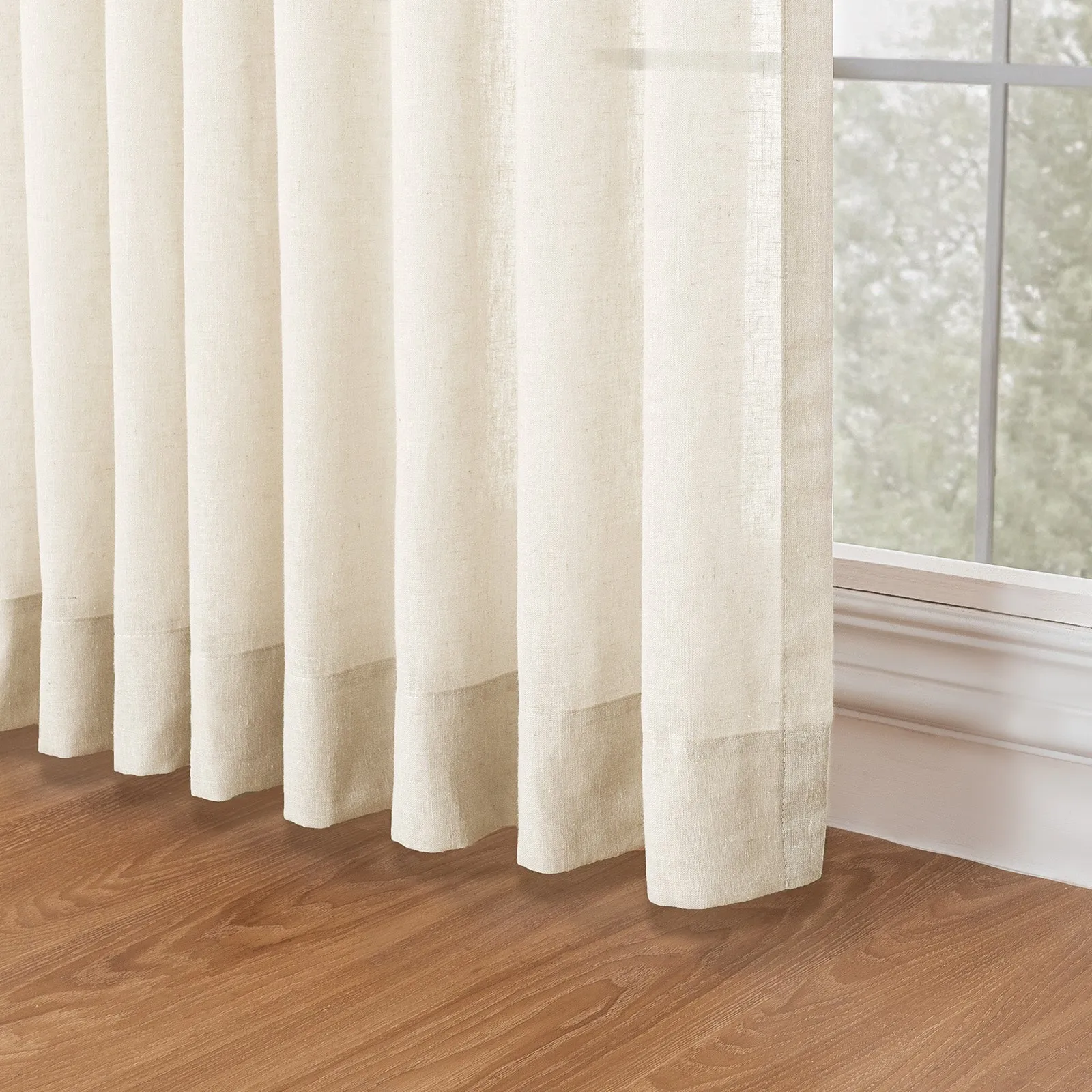 Bright White | Cloud Linen Sheer Curtains Natural Soft Breezy Custom Drapes | Pleated