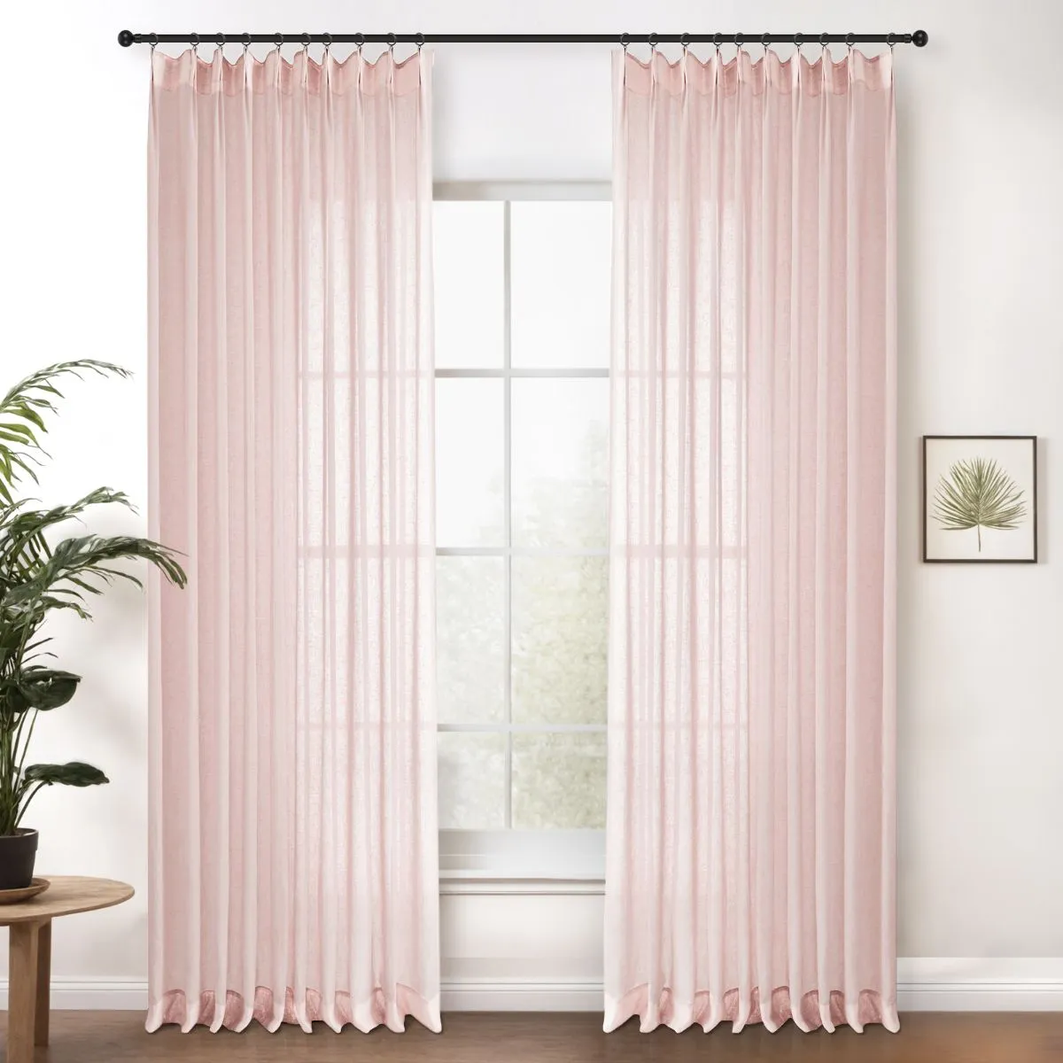 Bright White | Cloud Linen Sheer Curtains Natural Soft Breezy Custom Drapes | Pleated