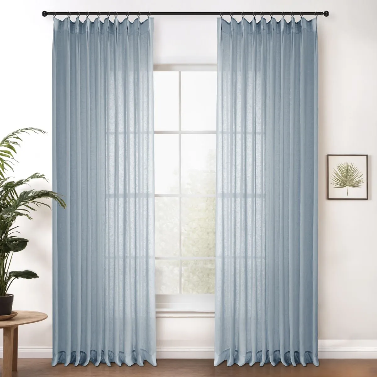 Bright White | Cloud Linen Sheer Curtains Natural Soft Breezy Custom Drapes | Pleated