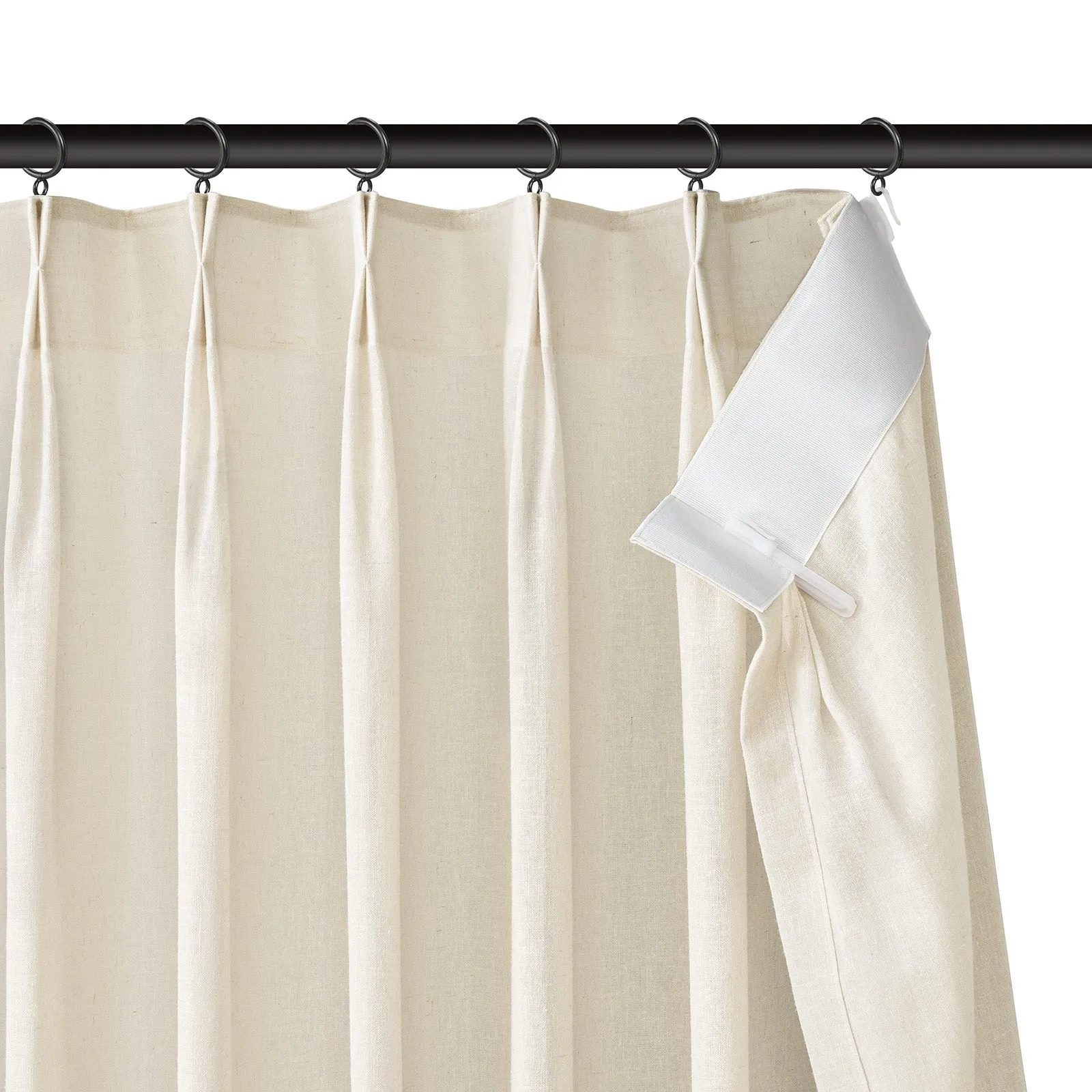 Bright White | Cloud Linen Sheer Curtains Natural Soft Breezy Custom Drapes | Pleated
