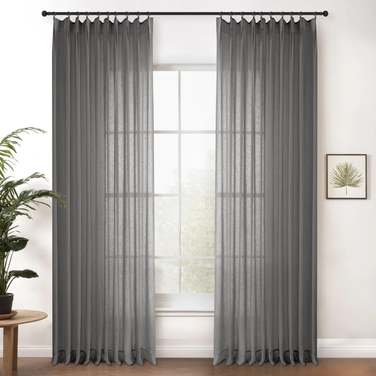Bright White | Cloud Linen Sheer Curtains Natural Soft Breezy Custom Drapes | Pleated