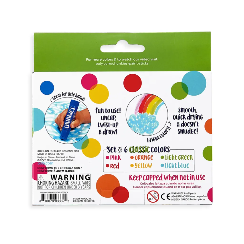 Chunkies Paint Sticks - Classic Pack - Set of 6