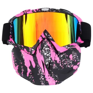 classic Sales!  Ski Equipment Adult Ski Goggles With Detachable Ski Mask To Block The Sun Windscreen Goggles