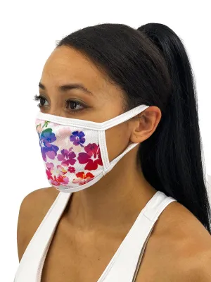 Colorful Hibiscus Face Mask With Filter Pocket