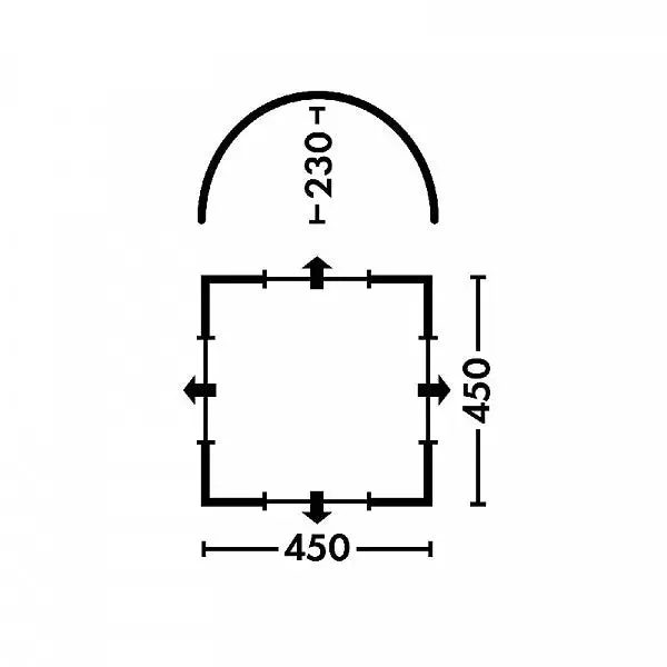 Connecter for tent Pavillion Grey