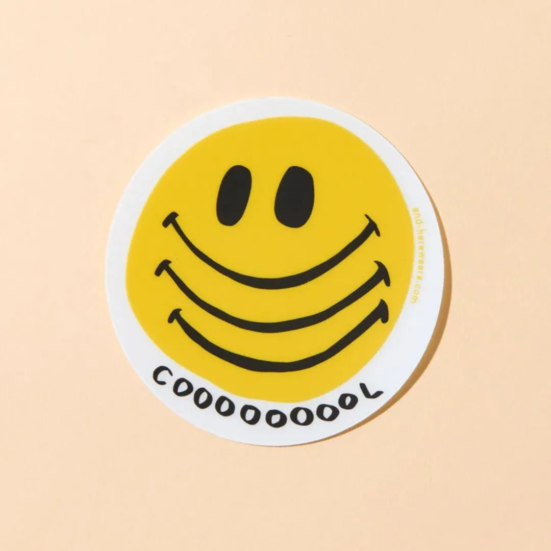 COOOOOOOOL Smiley Face Sticker
