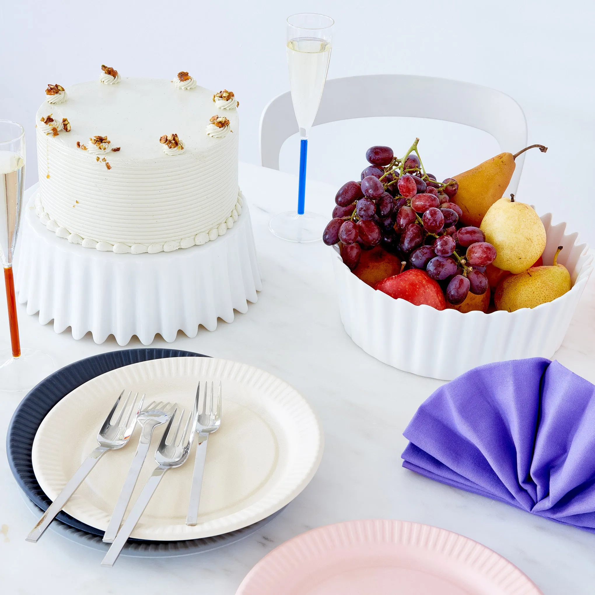 Curtain Cake Stand & Serving Bowl