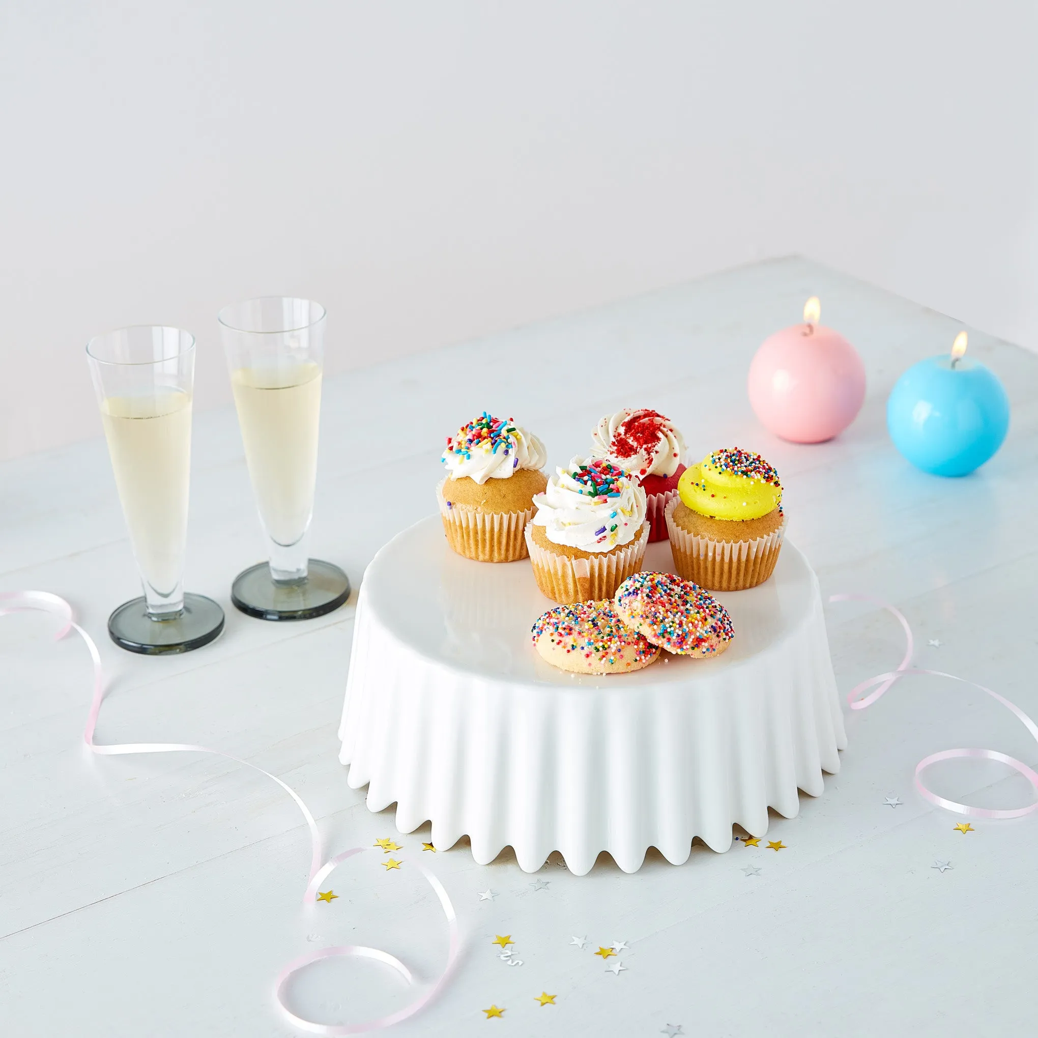 Curtain Cake Stand & Serving Bowl