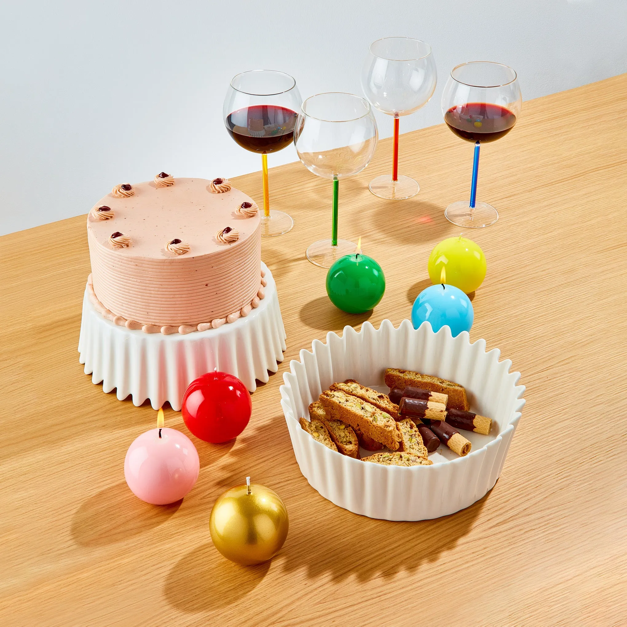 Curtain Cake Stand & Serving Bowl
