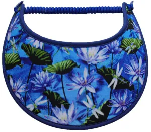 Dragonflies in Water Lily Pool on Blue Sun Visor