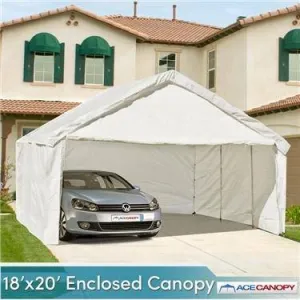 Enclosed Tarp Canopy 18' x 20'