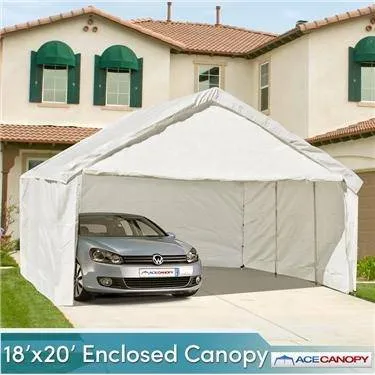 Enclosed Tarp Canopy 18' x 20'