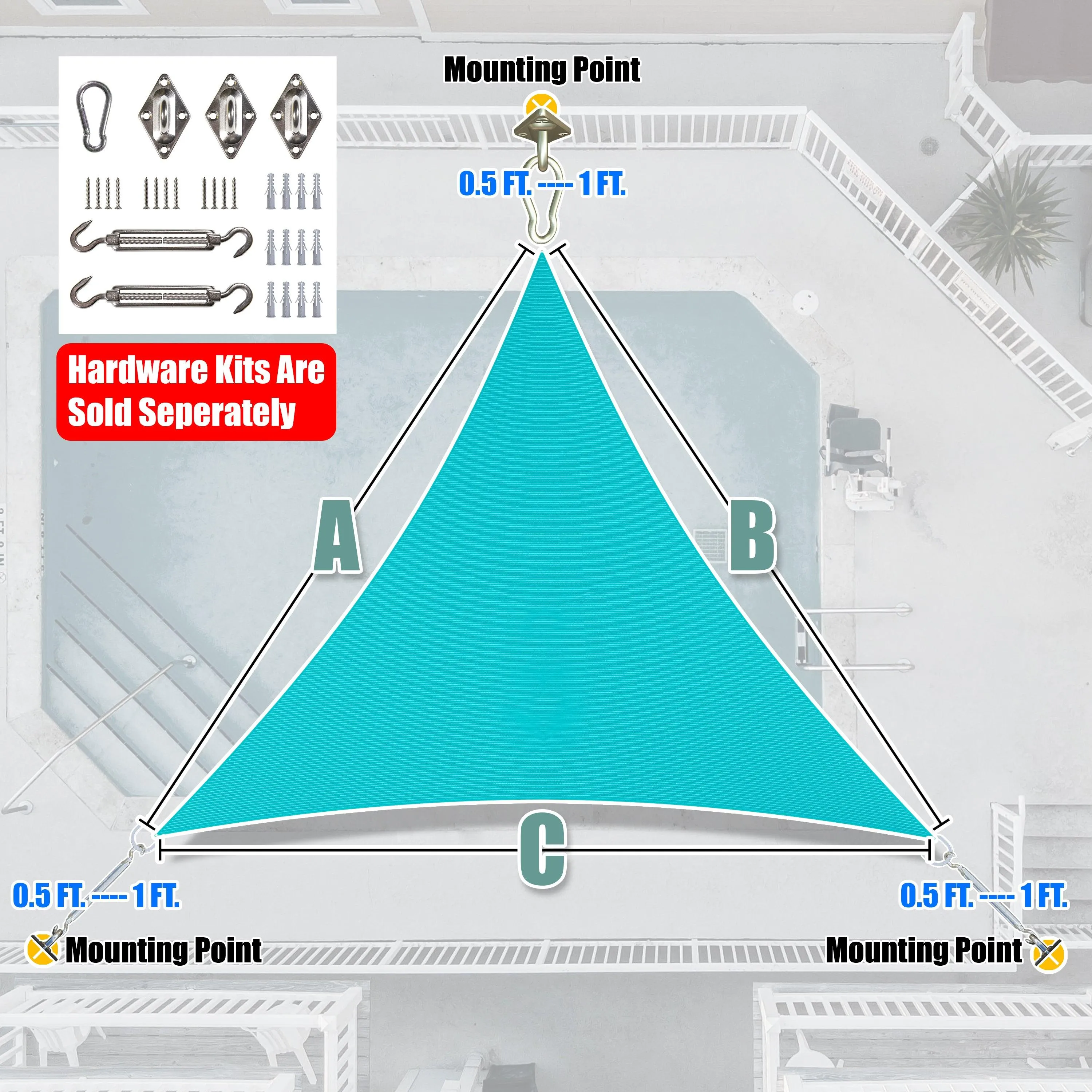 Equilateral Triangle Sun Shade Sail
