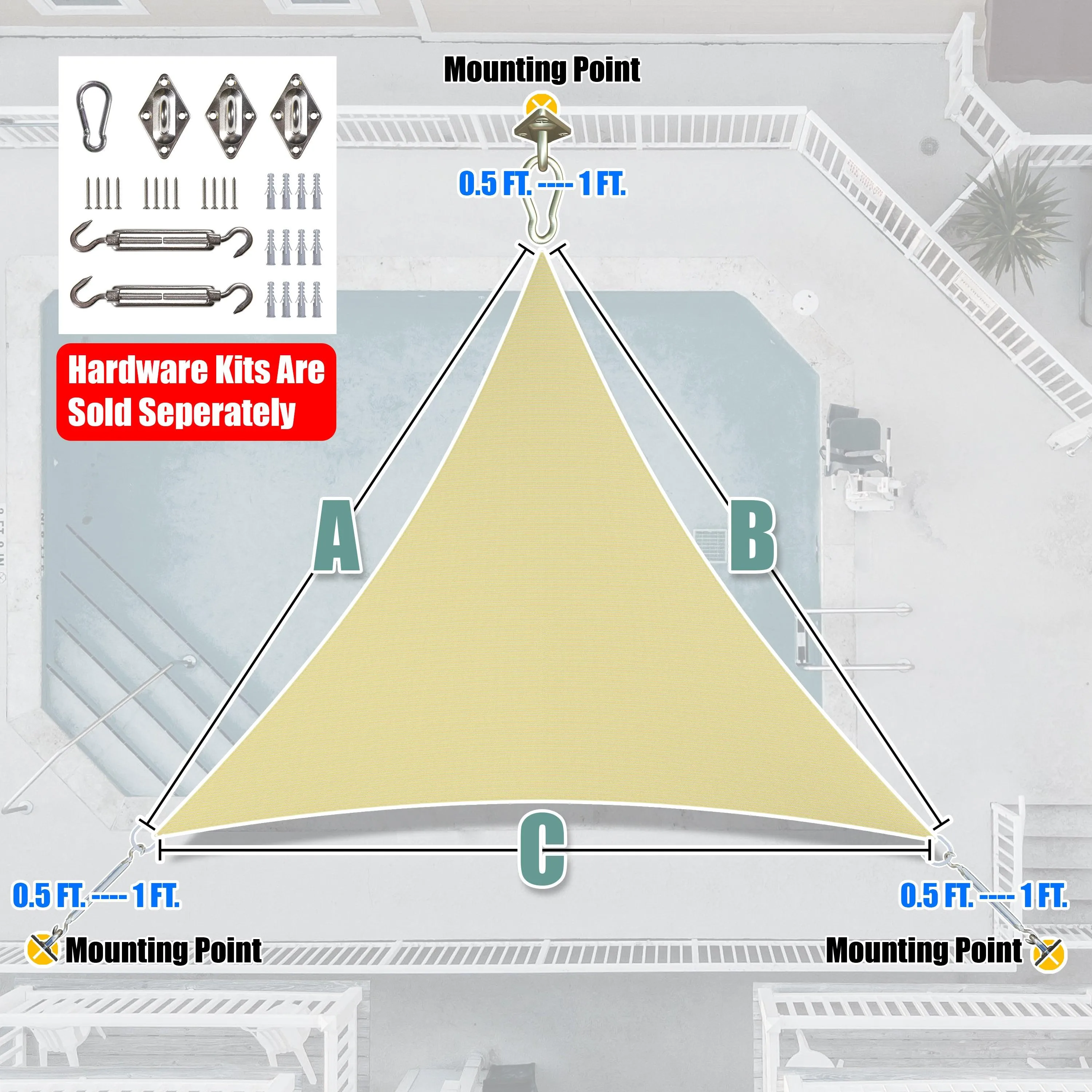 Equilateral Triangle Sun Shade Sail