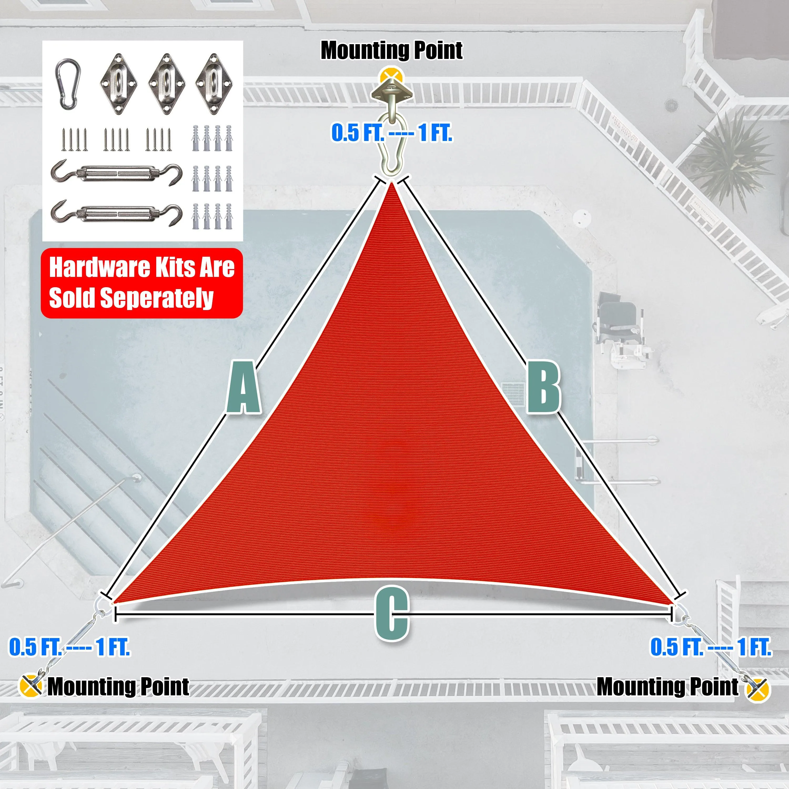 Equilateral Triangle Sun Shade Sail