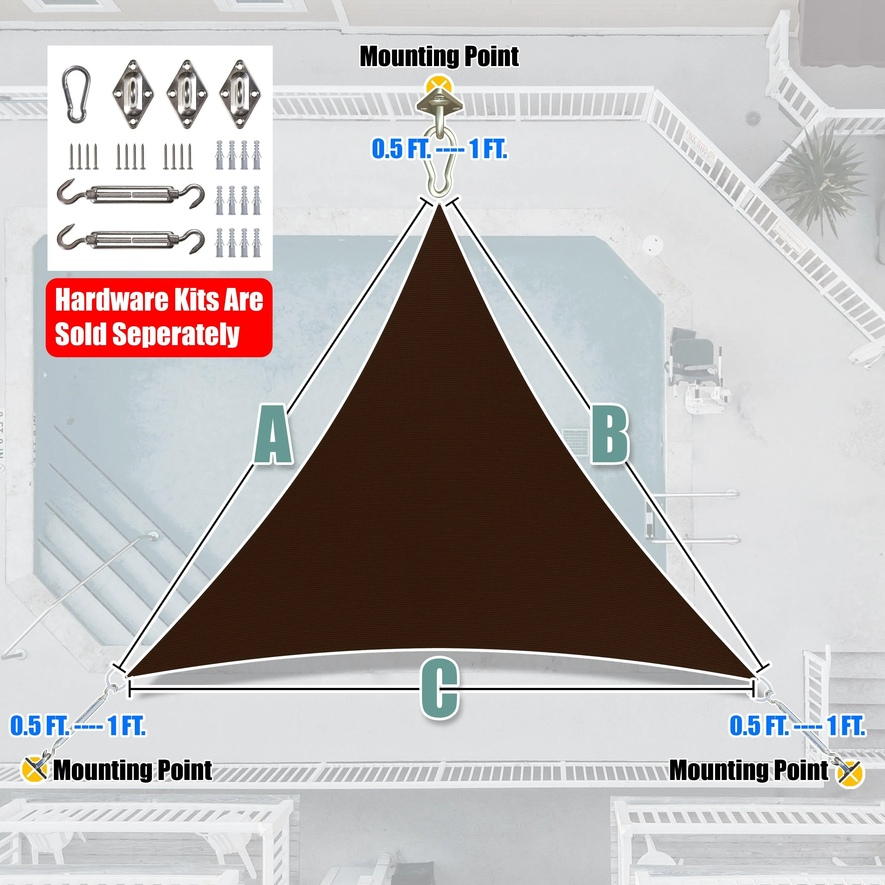 Equilateral Triangle Sun Shade Sail