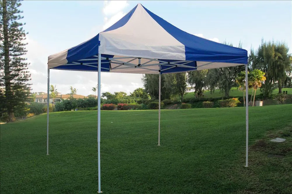 F Model 10'x10' Blue White - Pop Up Tent Pro