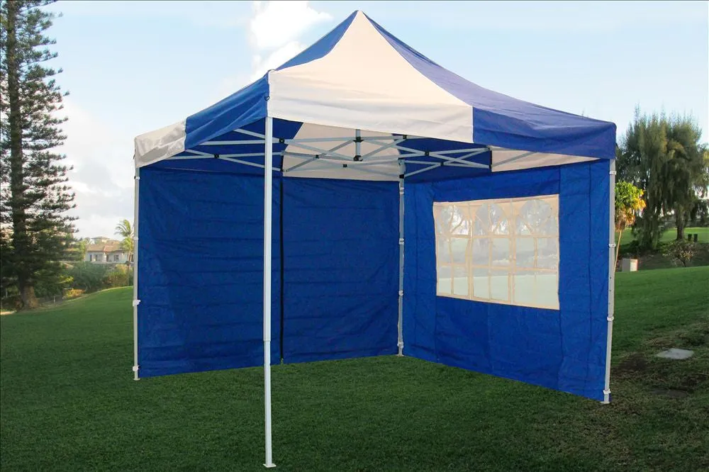F Model 10'x10' Blue White - Pop Up Tent Pro