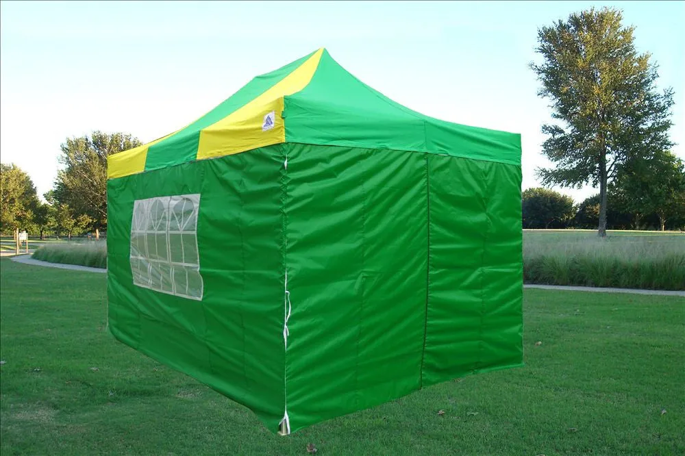 F Model 10'x15' Green Yellow - Pop Up Tent  Pro