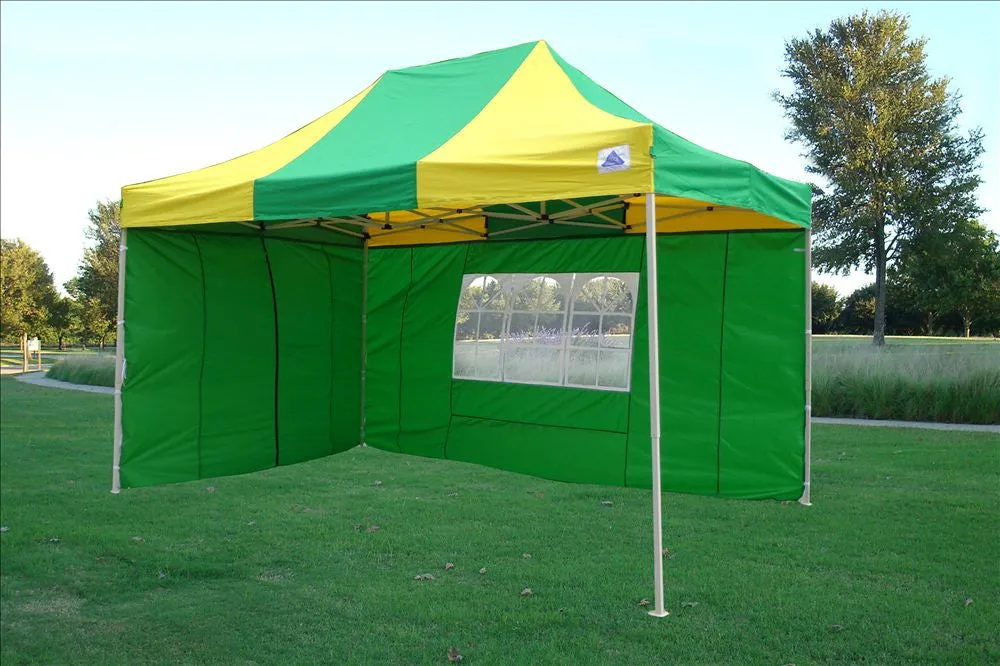 F Model 10'x15' Green Yellow - Pop Up Tent  Pro