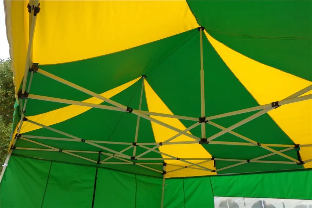 F Model 10'x15' Green Yellow - Pop Up Tent  Pro