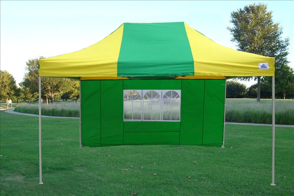 F Model 10'x15' Green Yellow - Pop Up Tent  Pro