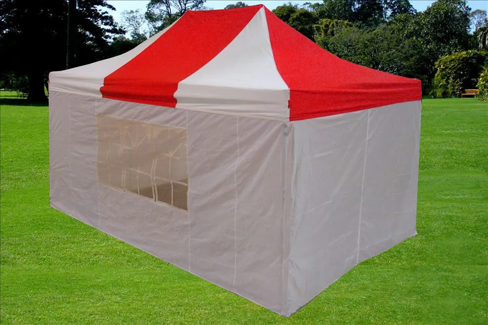F Model 10'x15' Red White - Pop Up Tent  Pro